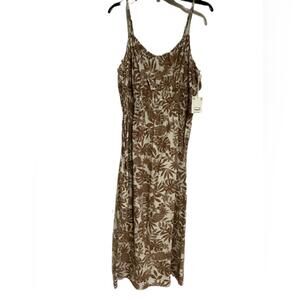 Ana XXL-Brown palm Trees  Maxi Dress